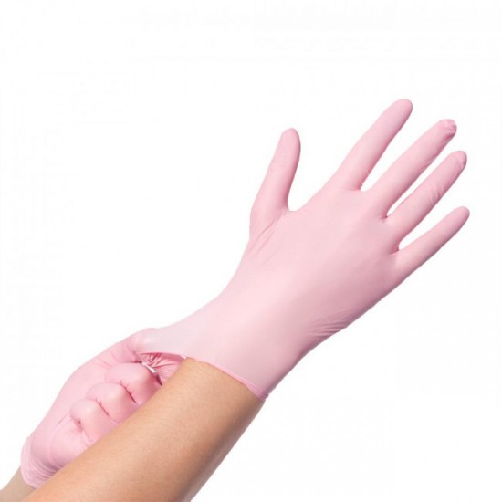 Нитриловые перчатки розовые S 100 шт.