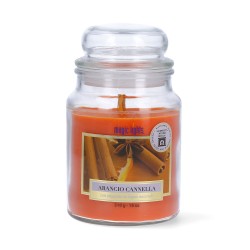 Magic Lights Orange cinnamon aromātiskā svece ar koka degli burciņā 510g