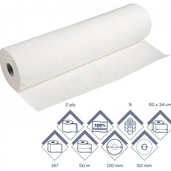 Kušetes papīra rullis 60cm x 50m Kušetes papīra rullis 60cm x 50m