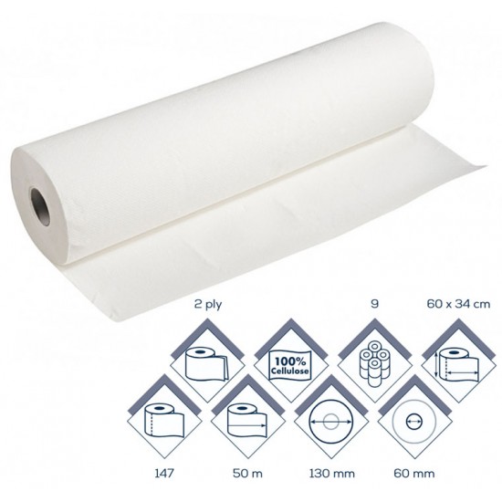 Kušetes papīra rullis 60cm x 50m