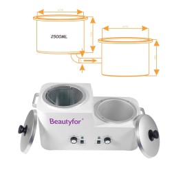Beautyfor Double-Tank Wax Heater 2.5 L x 2 Beautyfor Double-Tank Wax Heater 2.5 L x 2