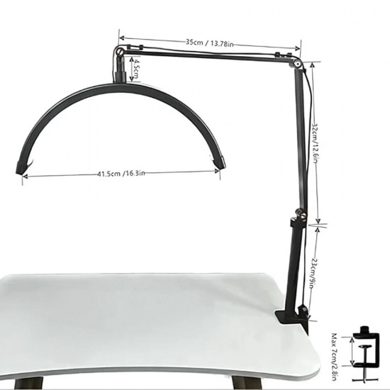 Lampa Moon LED melna galdam HD-M3X