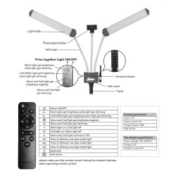 Lampa LED melna grima un skropstu meistariem uz statīva CL 18 Lampa LED melna grima un skropstu meistariem uz statīva CL 18