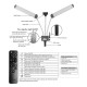 Lampa LED melna grima un skropstu meistariem uz statīva CL 18