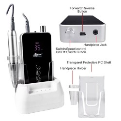 Elektriskā nagu frēze TP322 melna 80W 35 000 apg./min.