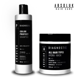 Absoluk Diagnostic Color Protect Shampoo 300ml + Absoluk Diagnostic All Hair Types Hydra-Mask 250ml Absoluk Diagnostic Color Protect Shampoo 300ml + Absoluk Diagnostic All Hair Types Hydra-Mask 250ml