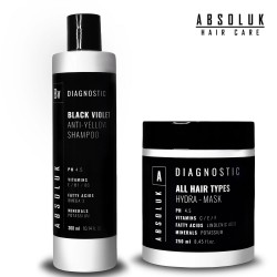 Absoluk Diagnostic Black Violet Anti-Yellow Shampoo 300ml + Absoluk Diagnostic All Hair Types Hydra-Mask 250ml Absoluk Diagnostic Black Violet Anti-Yellow Shampoo 300ml + Absoluk Diagnostic All Hair Types Hydra-Mask 250ml