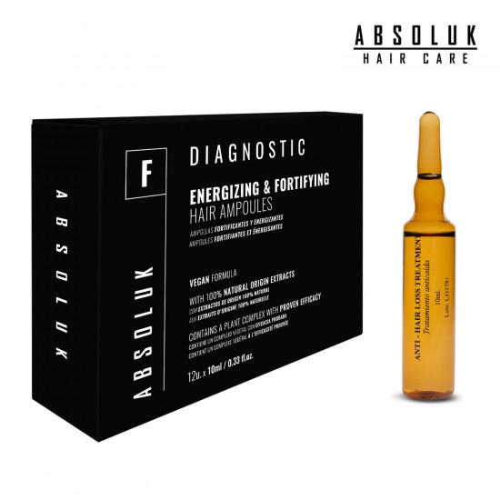 Absoluk Diagnostic Energizing & Fortifying Hair Ampoules 12x10ml