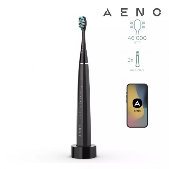Aeno Sonic DB2S viedā elektriskā zobu birste melna 12 režīmi