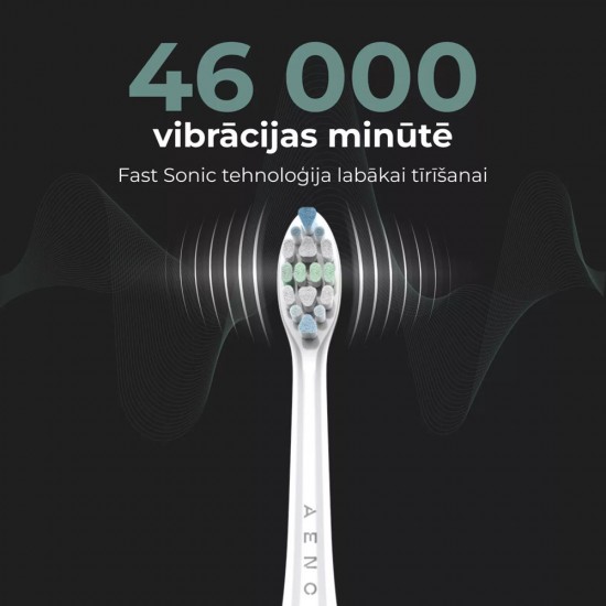 Aeno Sonic DB3 elektriskā zobu birste balta 9 režīmi