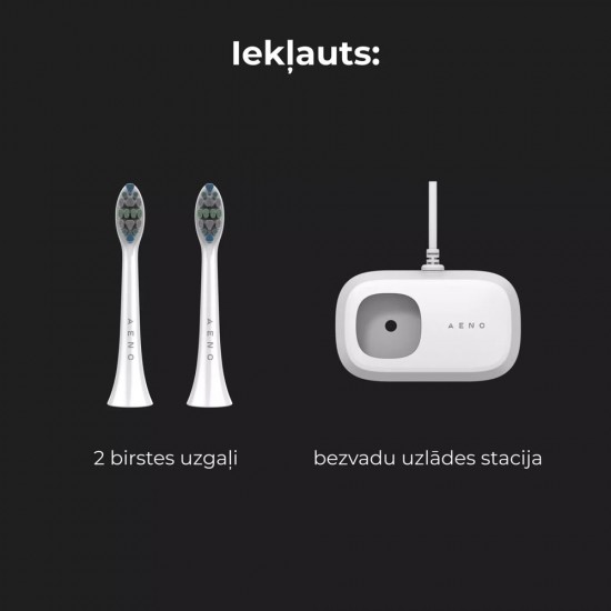 Aeno Sonic DB5 elektriskā zobu birste balta 5 režīmi