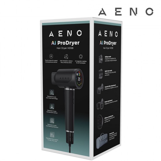 Aeno HD5 AI ProDryer matu fēns melns