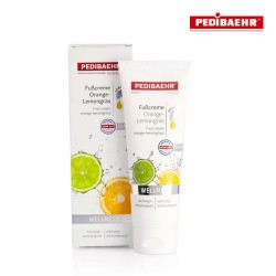 Pedibaehr Fußcreme Orange-Lemongras apelsīnu-citronzālesmit kāju krēms 125ml Pedibaehr Fußcreme Orange-Lemongras apelsīnu-citronzālesmit kāju krēms 125ml