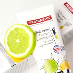 Pedibaehr Fußcreme Orange-Lemongras apelsīnu-citronzālesmit kāju krēms 125ml Pedibaehr Fußcreme Orange-Lemongras apelsīnu-citronzālesmit kāju krēms 125ml