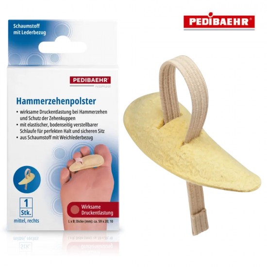 Pedibaehr āmurveida pirksta spilventiņš labajai kājai M 1gb
