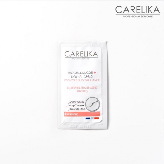 Carelika Biocellulose + Eye Paches Illuminating biocelulozes acu plāksnītes-patči mirdzumam