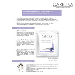 Carelika Biocellulose Face & Neck Mask Anti-Aging biocelulozes sejas un kakla maska pretnovesošanās melleņu 18ml Carelika Biocellulose Face & Neck Mask Anti-Aging biocelulozes sejas un kakla maska pretnovesošanās melleņu 18ml