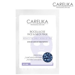 Carelika Biocellulose Face & Neck Mask Anti-Aging biocelulozes sejas un kakla maska pretnovesošanās melleņu 18ml Carelika Biocellulose Face & Neck Mask Anti-Aging biocelulozes sejas un kakla maska pretnovesošanās melleņu 18ml