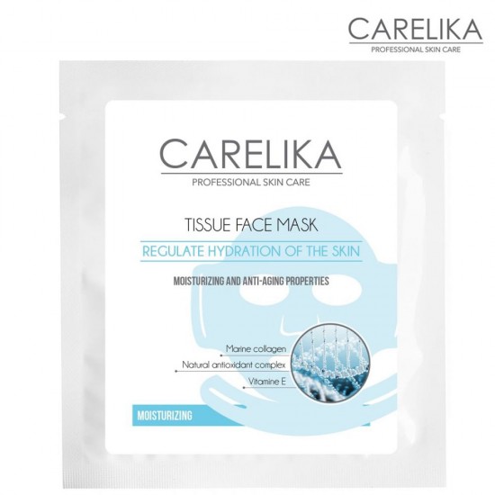 Carelika Tissue Face Mask Moisturizing audumu sejas maska mitrinoša ar kolagēnu 23ml