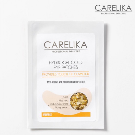 Carelika Hydrogel Gold Radiance Patches гидрогелевая золотая маска для глаз 1шт