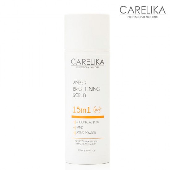 Carelika Amber Brightening Scrub 15in1 attīrošs skrubis ar dzintarskābi 150ml