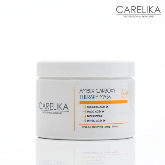 Carelika Amber Carboxy Therapy Mask karboksiterapijas maska ar 2% dzintarskābi 200g