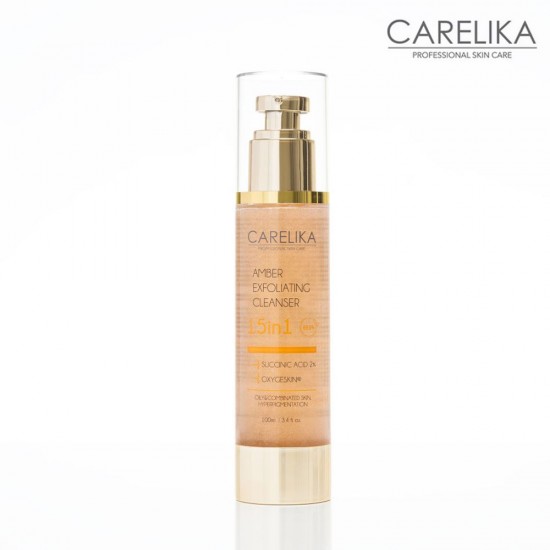 Carelika Amber Exfoliating Cleanser 15in1 attīrošs gēls ar alantoīnu un dzintarskābi 100ml