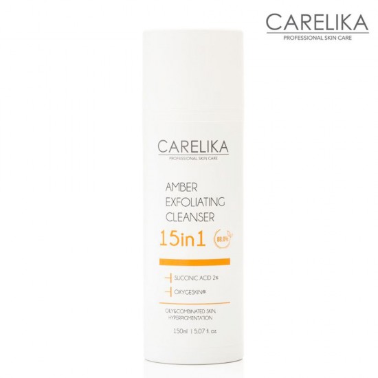 Carelika Amber Exfoliating Cleanser 15in1 attīrošs gēls ar alantoīnu un dzintarskābi 150ml
