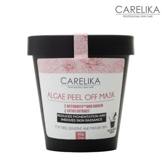 Carelika Algae Peel Off Mask Actiwhite Kaolin Lotus Extract aļģu pulvera maska ar lotusa ekstraktu 30g