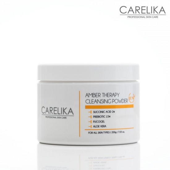 Carelika Amber Therapy Cleansing Powder ādu attīrošs pūderis ar 2% dzintarskābi 200ml