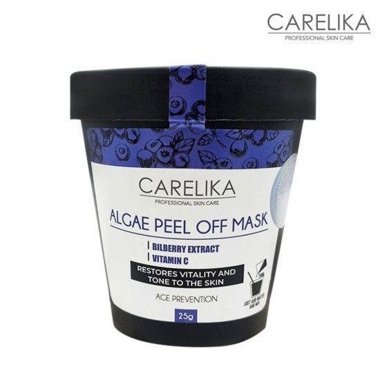 Carelika Algae Peel Off Mask Bilberry aļģu pulvera maska melleņu 25g