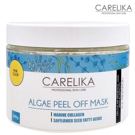 Carelika Algae Peel Off Mask Marine Collagen aļģu pulvera maska ar jūras kolagēnu 200g