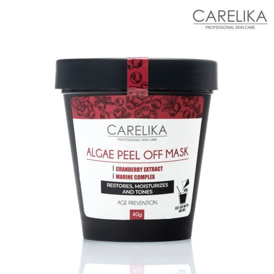 Carelika Algae Peel Off Mask Cranberry aļģu pulvera maska dzērveņu 40g