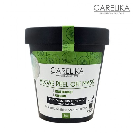 Carelika Algae Peel Off Mask Kiwi aļģu pulvera maska ar kivi un glikozi 40g