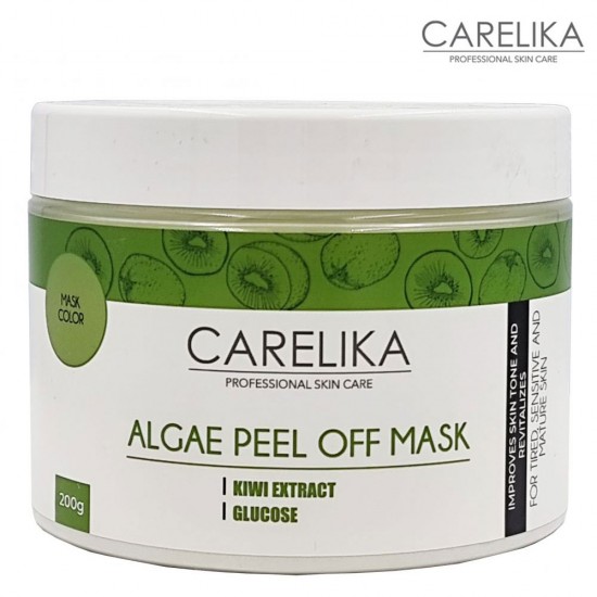 Carelika Algae Peel Off Mask Kiwi aļģu pulvera maska ar kivi un glikozi 200g