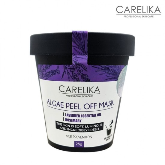 Carelika Algae Peel Off Mask Lavender aļģu pulvera maska ar lavandu un rozmarīnu 25g