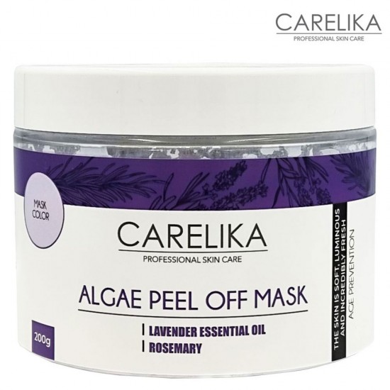 Carelika Algae Peel Off Mask Lavender aļģu pulvera maska ar lavandu un rozmarīnu 200g