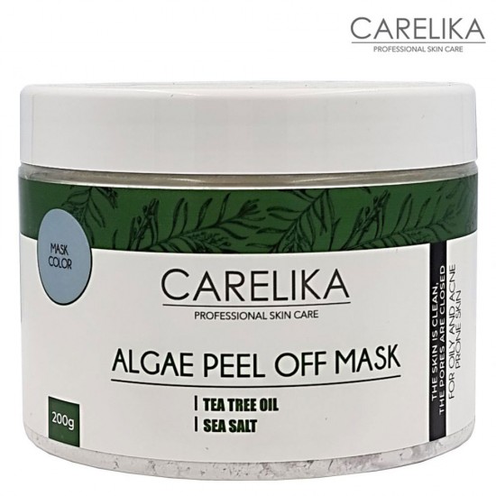 Carelika Algae Peel Off Mask Tea Tree Oil aļģu pulvera maska ar tējas koka eļļu 200g