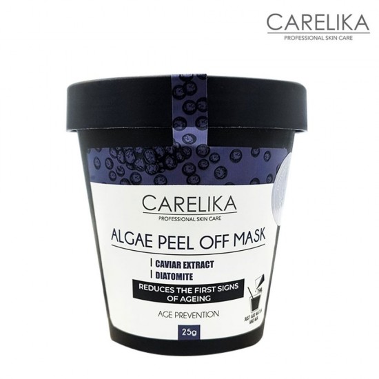 Carelika Algae Peel Off Mask Caviar aļģu pulvera maska ar melnajiem ikriem 25g