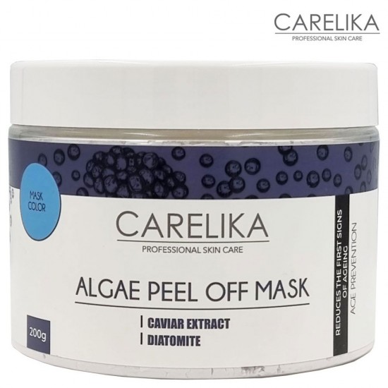 Carelika Algae Peel Off Mask Caviar aļģu pulvera maska ar melnajiem ikriem 200g