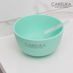Carelika Silicone Bowl silikona bļoda maskas pagatavošanai zaļa 550ml