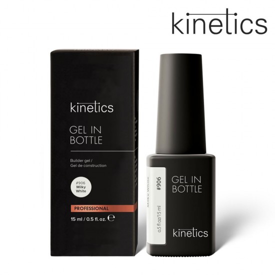 Kinetics Gel in Bottle Builder Gel #906 Milky White 15ml