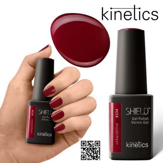 Kinetics Shield Gel Polish 15ml Red Gown #234