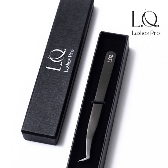 LO Lashes Pro LO2 apjoma pincete 80° 1cm