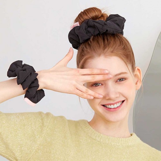 Cushion hair scrunchie Mellotory black