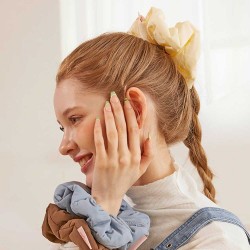 Резинка для волос из ткани Mellotory цвет слоновой кости Резинка для волос из ткани Mellotory цвет слоновой кости