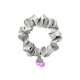 Fruit charm hair scrunchie metal grey with cherry