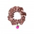 Fruit charm hair scrunchie metal pink with apple Fruit charm hair scrunchie metal pink with apple
