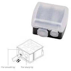 Pencil Sharpener with 2 levels of sharpness Pencil Sharpener with 2 levels of sharpness