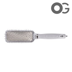 Olivia Garden Expert Care Rectangular Nylon Bristles Silver S matu birste ar turmalīna jonu tehnoloģiju Olivia Garden Expert Care Rectangular Nylon Bristles Silver S matu birste ar turmalīna jonu tehnoloģiju